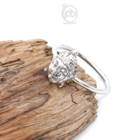 Cincin Kepala Budha Perak 925 Sterling Silver Asli