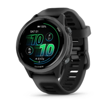 Garmin Forerunner 570 42毫米高級GPS跑步智慧手錶 獵人黑/礦物黑矽膠錶帶