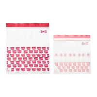 ISTAD 保鮮袋, 具圖案 紅色/粉紅色, 2.5/1.2 公升