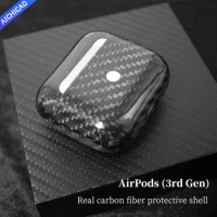 Protective Earphone Cover Case for Apple Airpods 3, Real Carbon Case, Apple Airpods 3rd, Pro 1, 2, Air Pods 3, 2021 Models