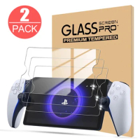 1/2Pack Screen Protector for Sony PlayStation Portal Remote Player Film 9H Hardness Tempered Glass Protective Film Cover