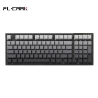 FL·ESPORTS MK870 Side-engraved Mechanical Keyboard Russian Korean Keycaps Hot-Swap 87 Key Customization Keyboard for Game Office