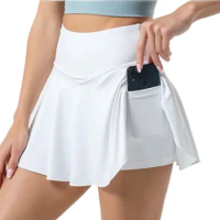 Tennis Skirts Women Sports Golf Pleated Skirt Fitness Shorts High Waist Athletic Quick Dry Running Short Sport Skort