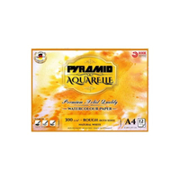 Pyramid สมุดสีน้ำ P/Y Aquarelle 300g  หยาบ A4 # 62034 (12s)