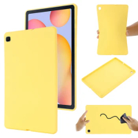 For Samsung Galaxy Tab S6 Lite 2024 Case Soft Premium Liquid Silicone Tablet Cover with Flocking inside For TabS6 Lite 10.4 2022