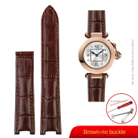 Sdsfor Cartier Pasha gấp khóa dây đeo đồng hồ da chính hãng người đàn ông phụ nữ Watchband 21x15m 20