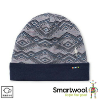 【SmartWool 美國 NTS 250 反摺印花毛帽《霧紫幾何山紋》】SW0SC181/針織帽/毛線帽/羊毛帽/保暖帽