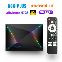 Cross-Border R69PLUS Android 8K Wireless wifi6 Allwinner H728 Bluetooth tvbox New