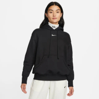 【NIKE 耐吉】長袖上衣 女 帽T AS W NSW PHNX FLC OS PO HOODIE 黑 DQ5861-010
