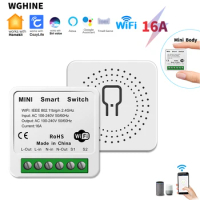 WGHINE Homekit MINI WiFi Smart Switch Module Smart Home Modified controller Power Switch Timer Compatible With Alexa Google Home