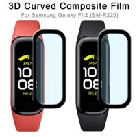 New 1/2/3PCS 3D Easy-to-Install Anti-Dirty Anti-Peeping Full-Covering Protective Film For Samsung Galaxy Fit2 Smart Bracelet