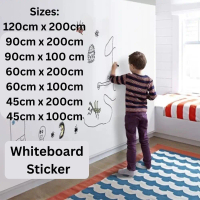 Hot Sale Whiteboard Sticker Wall Whiteboard Sticker 120cm / 90cm / 60cm White Black Board Painting W