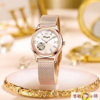 【可開發票】機械錶 時尚手錶 2021新款名牌全自動機械表手表女士氣質高檔輕奢防水愛心鏤空真皮