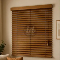 Venetian Blind Kayu Premium Tirai Jendela Modern Minimalis Warna Coklat Natural – Gaya Elegan untuk 