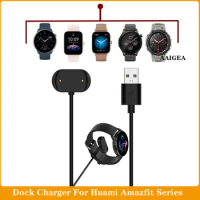 Smartwatch Dock Charger Adapter USB Charging Cable Cord For Amazfit GTR4 GTR3 GTR2 GTR mini/ GTS 2 2e 3 4 / Bip3 Pro S U / T-Rex