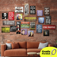 [22pcs / FULLSET] Poster Podcast Deddy Corbuzier Close The Door Wall Decor Retro Vintage Quote backg