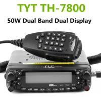 TYT TH-7800 Mobile Car Radio 50W Dual Band Amateur FM Transceiver Repeater Station Wireless Communication TH7800 Walkie Talkie