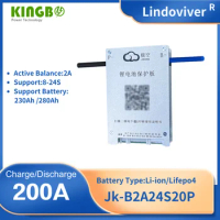 Smart BMS JK-B2A24S20P 8S 16S 20S 24S 24V 48V Kingbo Power Battery With 2A Active Balabce Heat Function on Sale