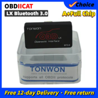 TONWON OBD LX Bluetooth 3.0 For Android Professional OBD2 Scanner Diagnostic Tool Support 9 Protocols BEtter Than ELM327