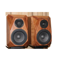 Sapele Solid Wood 6.5 inches Hi-End bookshelf speaker/loudspeaker Scan-Speak 6620 6640 7140 tweeter 18WU/8741 midrange-bass
