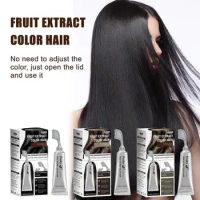 80ml Black Fruit Hair Dye Cream Plant Extract Hair Dye Shampoo Essence With Comb Instant Easy Bubble Hair Dye Shampoo Botanical