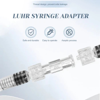 20/50/100pcs Luer Lock to Luer Lock Connector Female Luer Syringe Sterile Transparent For Pneumatic 