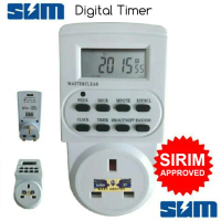 SiRiM Approved! Digital Timer Sum 13A 24 Hours Programmable to 1 Minute hydroponics pump fertigasi H