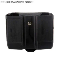 Quick Draw Double Magazine Pouch Case Stack Universal Pistol Cartridge Clip Holder Duty Belt Mag Box for 1911 M92 P226 Glock USP