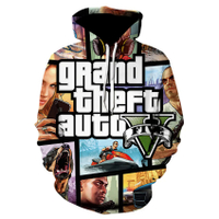 Grand Theft Auto 3d พิมพ์เกม GTA 5 Hoodies เสื้อผู้ชายผู้หญิง Hooded Hoodie ขนาดใหญ่แฟชั่นเด็ก Pullover เสื้อ