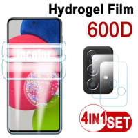 Hydrogel Film For Samsung Galaxy A52 A52s 4G/5G 2PCS Safety Film+2PCS Cam Glass Samsumg A 52 52s Screen Protector Water Gel Film