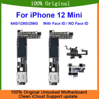 Original Motherboard for iPhone 12 Mini 64g 128g 256g Mainboard With Face ID Unlocked Logic Board Plate Cleaned iCloud