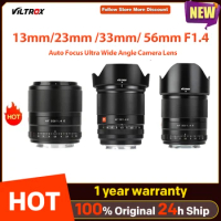 Viltrox F1.4 Fuji Lens 13mm 23mm 33mm 56mm Auto Focus Wide Angle Portrait Prime Video for Fujifilm X Camera Lens X-T4 X-T30 X-T3