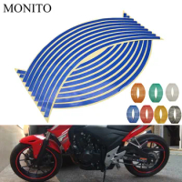 Motorcycle Wheel Sticker Motocross Reflective Decals Rim Tape Strip For HYOSUNG GT250R GT650R KAWASAKI VERSYS 650 1000 Z750 Z900
