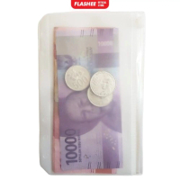 Flashee Kantong Zipper Multiring Plastik PVC Binder A6 Ring 6 Transparan Kantong Binder Keuangan Tem