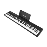 88 Keys Folding Keyboard Piano Full Size Built-in Stereo Speakers BT Connecting Tremolo Function and App-Portable with Pedal Bag