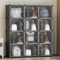 熱賣款💥現貨收納櫃收納家用衣櫥現代簡約收納櫃放包包的架子塑料透明放包包櫃