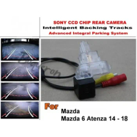 For Mazda 6 M6 Atenza 2014~2018 Intelligent Dynamic Trajectory Rear View Reverse Backup Tracks Camera Night Vision