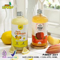 Suur Lemoen BPOM Paket Cuka Apel 500 ml dan Sari Lemon 500 ml