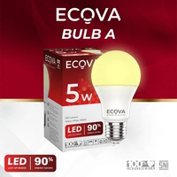 ECOVA BULB A LAMPU LED 5 WATT Kuning