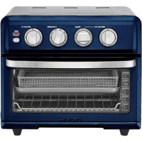 Cuisinart Air Fryer + Convection Toaster Oven, 8-1 Oven with Bake, Grill, Broil &amp; Warm Options, Stainless Steel (Navy Blue)