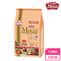 【Mobby 莫比】愛貓無穀配方 鵪鶉&amp;鴨肉1.5公斤(貓糧、貓飼料、貓乾糧)