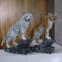 Fashion Simulated Tiger Model Siberian Tiger Handicraft Home Furniture Collection Figurines Miniatures New Ornaments Accessories