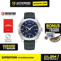 Jam Tangan Pria Analog Expedition EX 6385 BAN Automatic Movement Blue
