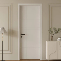 Modern minimalist French minimalist solid wood lacquered door