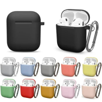 Soft Silicone Cover For Apple Airpods 1st 2nd gen Sticker Skin Bluetooth Earphones Case for air pods 1 2 Protective Accessories