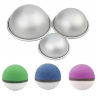 6pcs/set New Bath Bomb Molds Aluminum Alloy Ball Sphere Bath Bomb Mold Cake Baking Pastry Mould DIY Bathing Tool Accessories