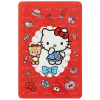 小禮堂 Hello Kitty 兒童扣式口罩夾 面紙包 口罩包 口罩套 口罩收納 (紅 化妝品)