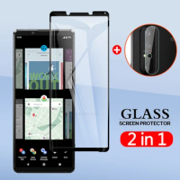 2 In 1 Back Camera Lens Film &amp; Screen Protector Protective Tempered Glass For Sony Xperia 1 II / Xperia 10 II