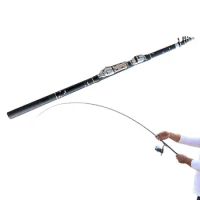 Rock Fishing Rod Carbon Fiber Spinning Fishing Pole Trout &amp; Saltwater Surf Rod Compact Ultra-Light Travel Fishing Accessories
