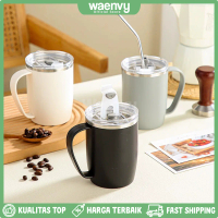 Gelas Stainless Tutup Mug Tahan Panas Dingin Kopi Cangkir